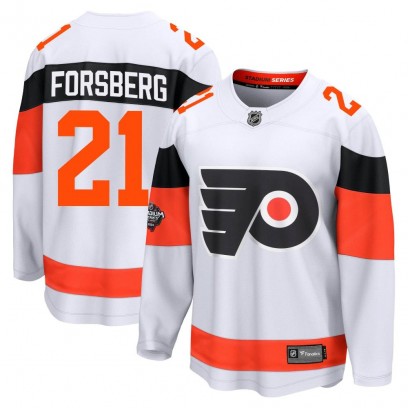 Men's Breakaway Philadelphia Flyers Peter Forsberg Fanatics Branded 2024 Stadium Series Jersey - White