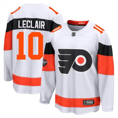 Men's Breakaway Philadelphia Flyers John Leclair Fanatics Branded 2024 Stadium Series Jersey - White