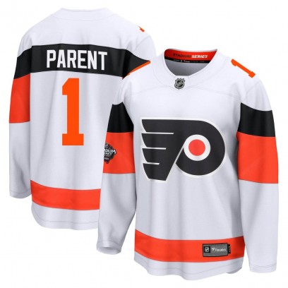 Men's Breakaway Philadelphia Flyers Bernie Parent Fanatics Branded 2024 Stadium Series Jersey - White