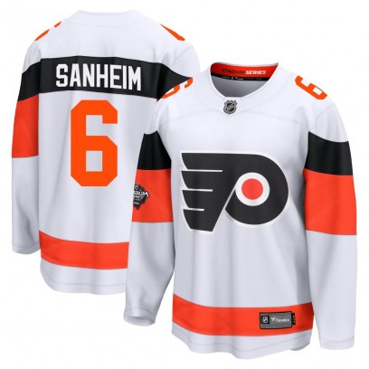 Men's Breakaway Philadelphia Flyers Travis Sanheim Fanatics Branded 2024 Stadium Series Jersey - White