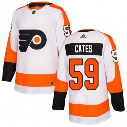 Youth Authentic Philadelphia Flyers Jackson Cates Adidas Jersey - White