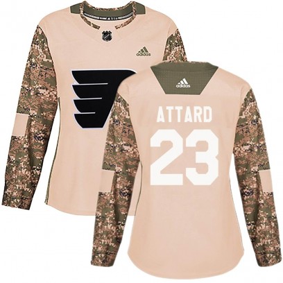 Women's Authentic Philadelphia Flyers Ronnie Attard Adidas Veterans Day Practice Jersey - Camo