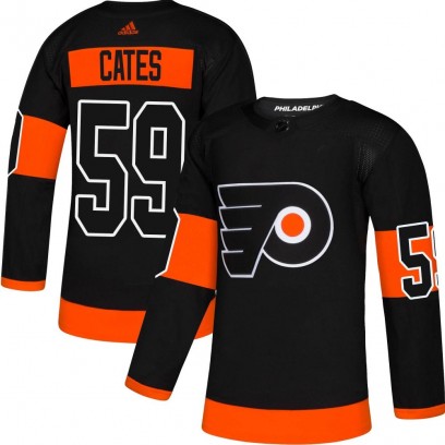 Youth Authentic Philadelphia Flyers Jackson Cates Adidas Alternate Jersey - Black