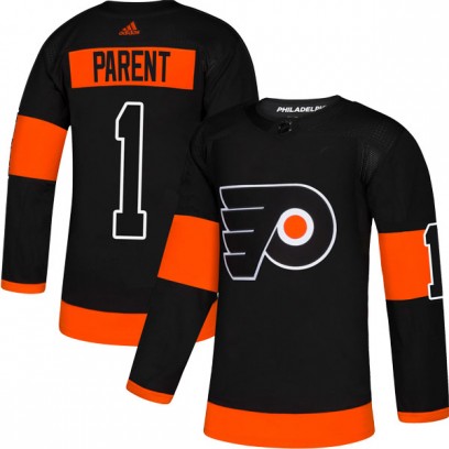 Youth Authentic Philadelphia Flyers Bernie Parent Adidas Alternate Jersey - Black