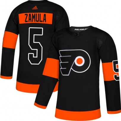 Youth Authentic Philadelphia Flyers Egor Zamula Adidas Alternate Jersey - Black