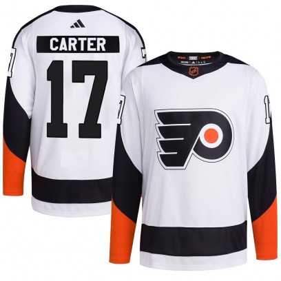 Men's Authentic Philadelphia Flyers Jeff Carter Adidas Reverse Retro 2.0 Jersey - White