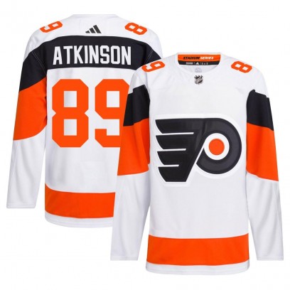 Men's Authentic Philadelphia Flyers Cam Atkinson Adidas 2024 Stadium Series Primegreen Jersey - White