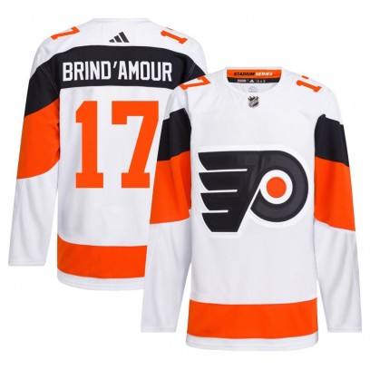Men's Authentic Philadelphia Flyers Rod Brind'amour Adidas Rod Brind'Amour 2024 Stadium Series Primegreen Jersey - White