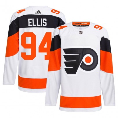 Men's Authentic Philadelphia Flyers Ryan Ellis Adidas 2024 Stadium Series Primegreen Jersey - White