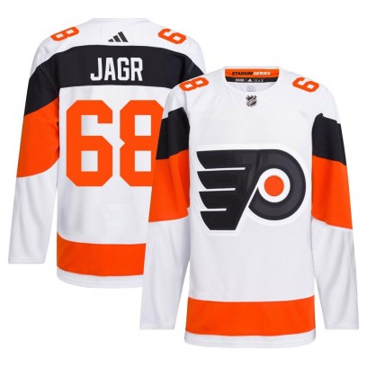Men's Authentic Philadelphia Flyers Jaromir Jagr Adidas 2024 Stadium Series Primegreen Jersey - White