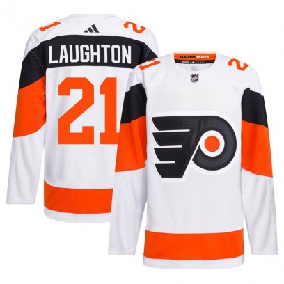 Men's Authentic Philadelphia Flyers Scott Laughton Adidas 2024 Stadium Series Primegreen Jersey - White