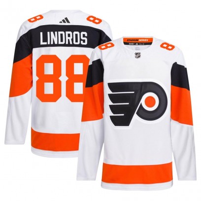 Men's Authentic Philadelphia Flyers Eric Lindros Adidas 2024 Stadium Series Primegreen Jersey - White