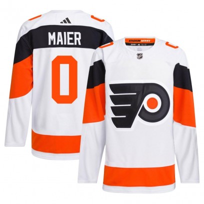Men's Authentic Philadelphia Flyers Nolan Maier Adidas 2024 Stadium Series Primegreen Jersey - White