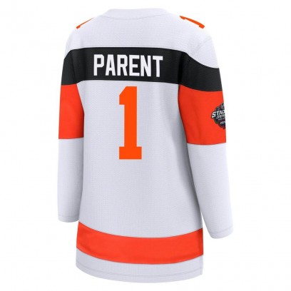 Women's Breakaway Philadelphia Flyers Bernie Parent Fanatics Branded 2024 Stadium Series Jersey - White
