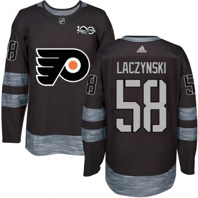 Youth Authentic Philadelphia Flyers Tanner Laczynski 1917-2017 100th Anniversary Jersey - Black
