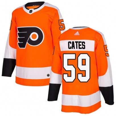 Men's Authentic Philadelphia Flyers Jackson Cates Adidas Home Jersey - Orange