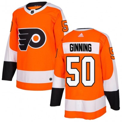 Men's Authentic Philadelphia Flyers Adam Ginning Adidas Home Jersey - Orange