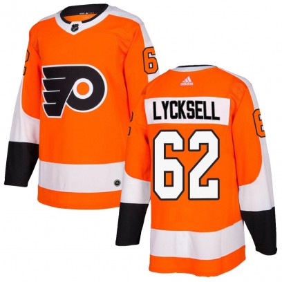 Men's Authentic Philadelphia Flyers Olle Lycksell Adidas Home Jersey - Orange