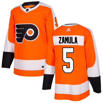 Men's Authentic Philadelphia Flyers Egor Zamula Adidas Home Jersey - Orange
