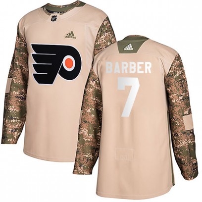 Youth Authentic Philadelphia Flyers Bill Barber Adidas Veterans Day Practice Jersey - Camo
