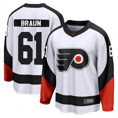 Men's Breakaway Philadelphia Flyers Justin Braun Fanatics Branded Special Edition 2.0 Jersey - White