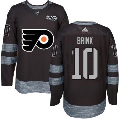 Men's Authentic Philadelphia Flyers Bobby Brink 1917-2017 100th Anniversary Jersey - Black