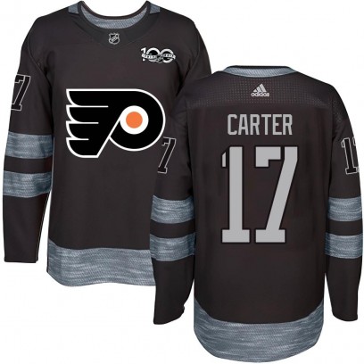 Men's Authentic Philadelphia Flyers Jeff Carter 1917-2017 100th Anniversary Jersey - Black