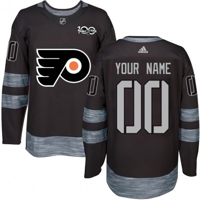 Men's Authentic Philadelphia Flyers Custom Custom 1917-2017 100th Anniversary Jersey - Black