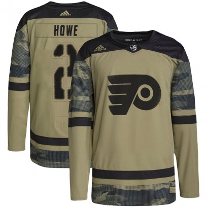 Men's Authentic Philadelphia Flyers Mark Howe Adidas Military Appreciation Practice Jersey - Camo