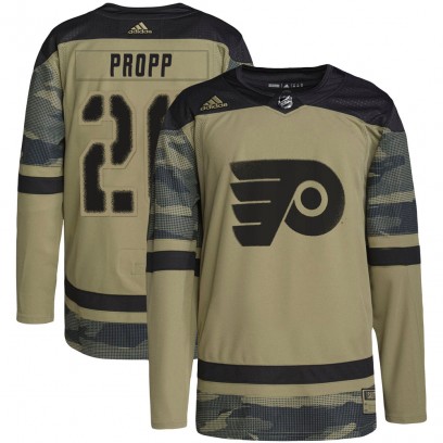 Men's Authentic Philadelphia Flyers Brian Propp Adidas Military Appreciation Practice Jersey - Camo