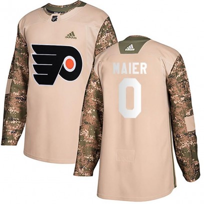 Men's Authentic Philadelphia Flyers Nolan Maier Adidas Veterans Day Practice Jersey - Camo