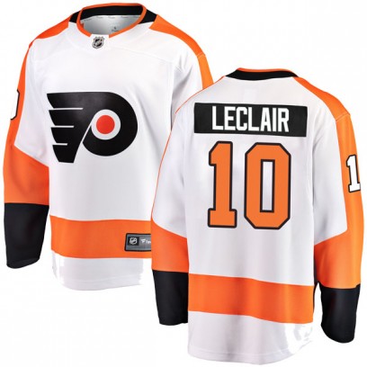 Men's Breakaway Philadelphia Flyers John Leclair Fanatics Branded Away Jersey - White