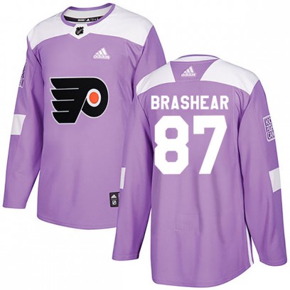 Youth Authentic Philadelphia Flyers Donald Brashear Adidas Fights Cancer Practice Jersey - Purple